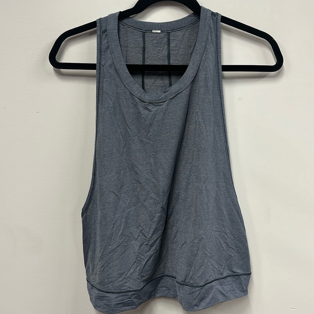Lululemon blue gray deep side tank 8